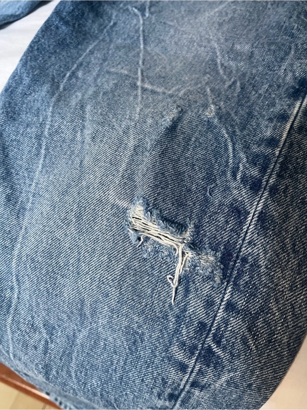 R13 Light Blue Washed Straight Jeans - Picture 14 of 14